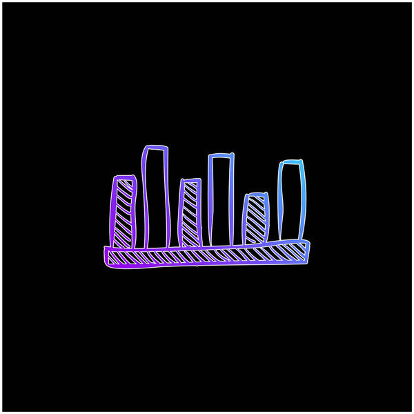 Bars Graphic Of Comparison blue gradient vector icon
