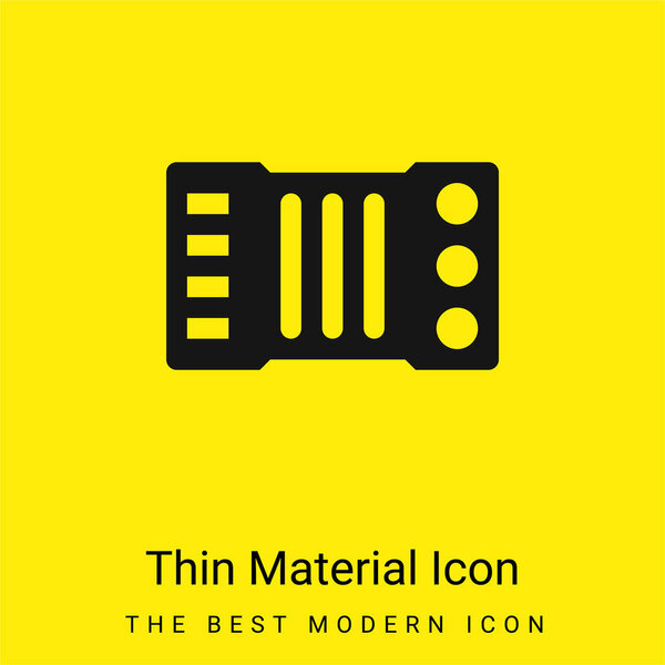 Минимальный ярко-желтый значок материала