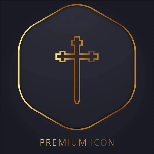 Aaronic Order Church Gouden Lijn Premium Logo Pictogram — Stockvector