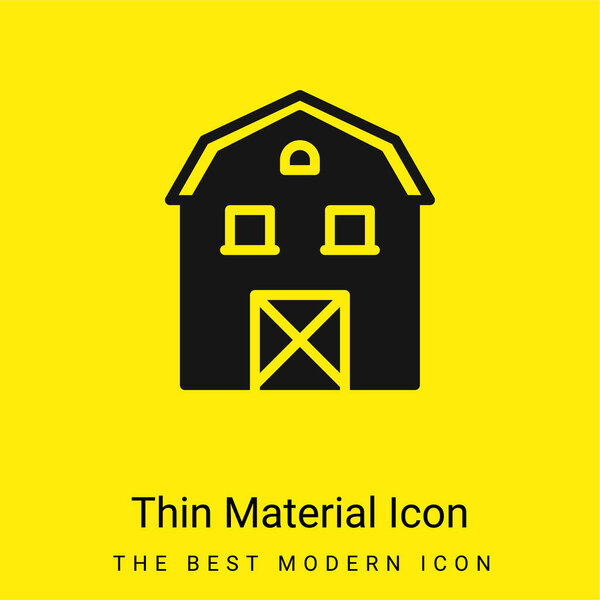 Barn minimal bright yellow material icon