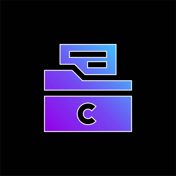 Archive blue gradient vector icon