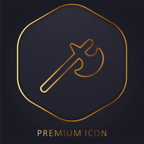 Логотип или значок золотой линии Battle Axe