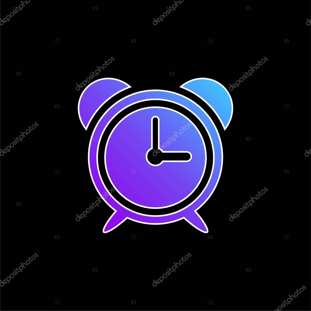 Big Alarm Clock blue gradient vector icon