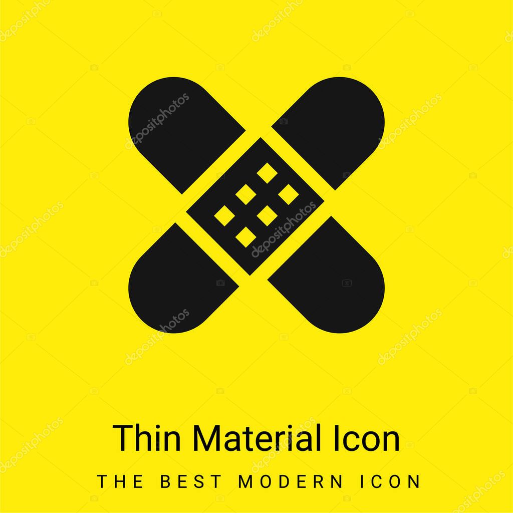 Bandage minimal bright yellow material icon