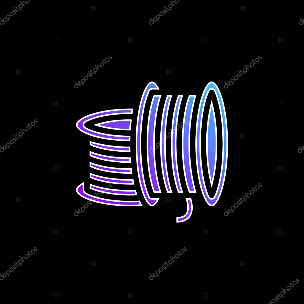 3d Printing Filament blue gradient vector icon