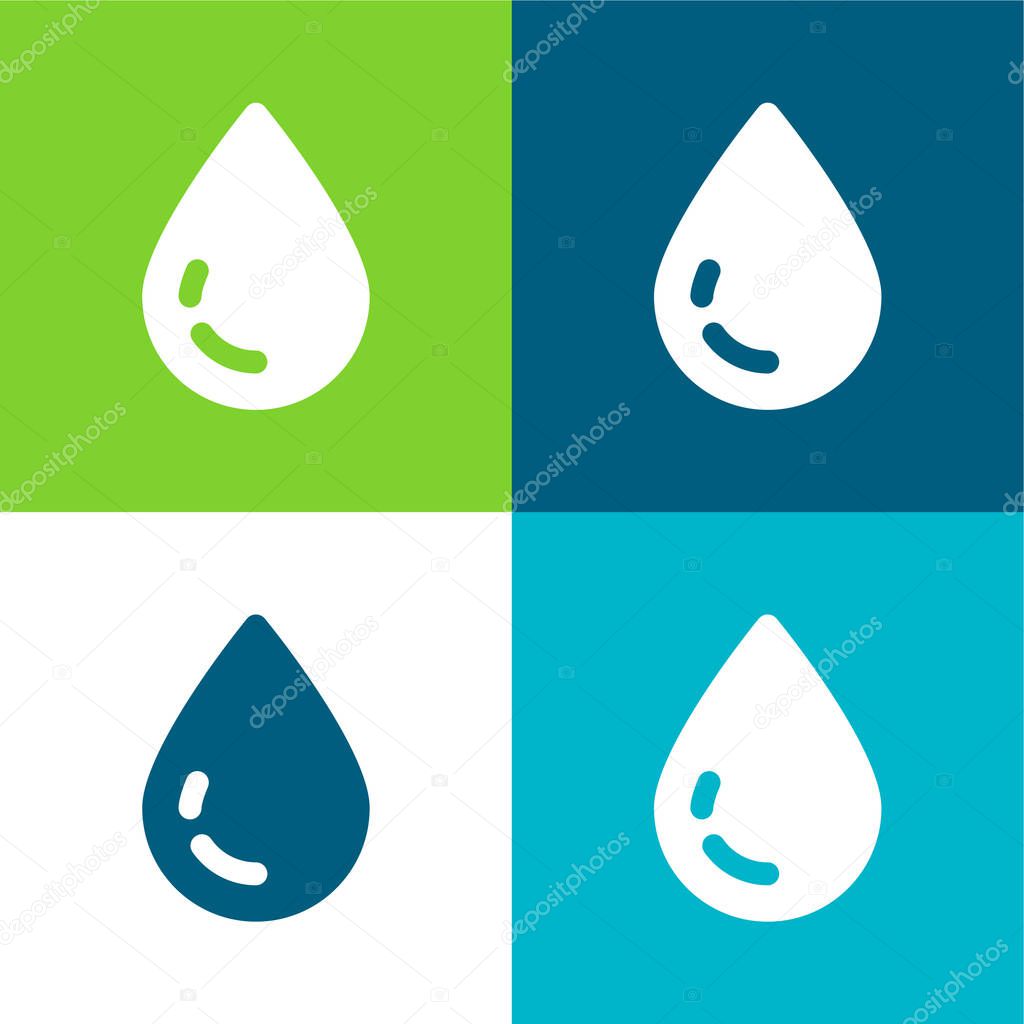 Blood Donation Flat four color minimal icon set