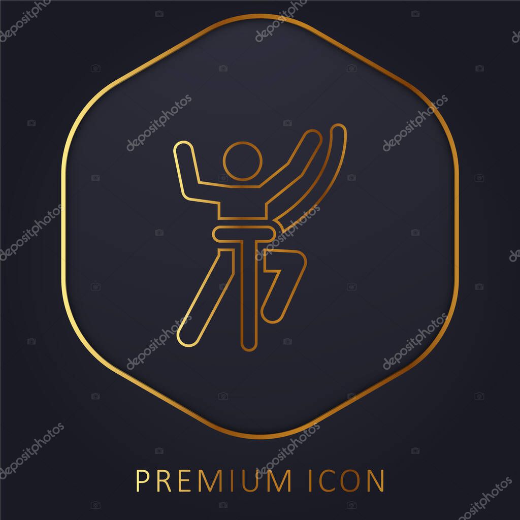 Adventure golden line premium logo or icon