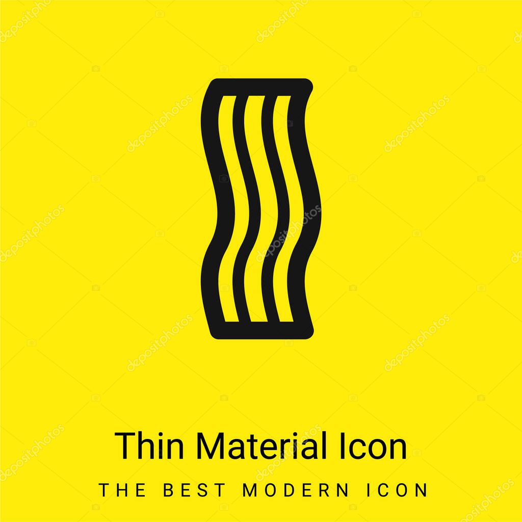 Bacon minimal bright yellow material icon
