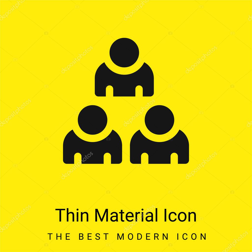 Audience minimal bright yellow material icon