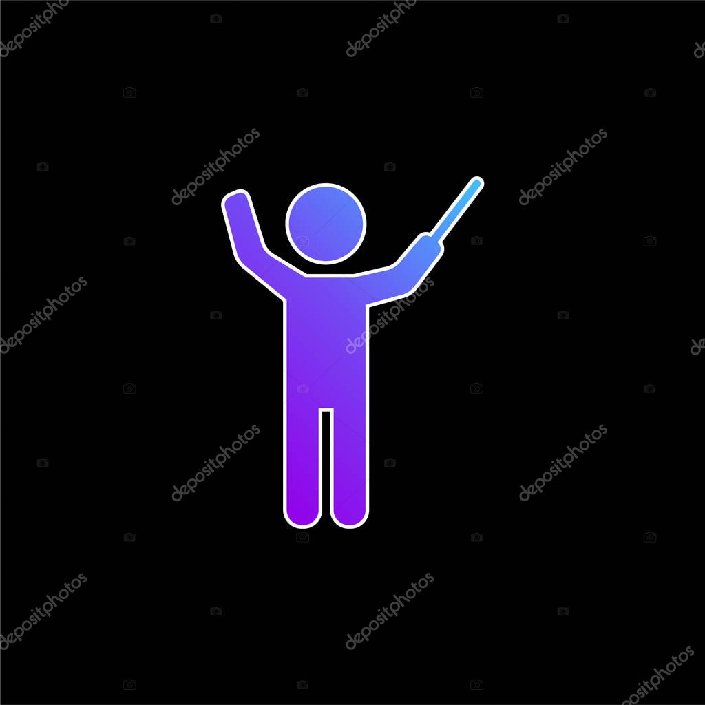 Bandmaster blue gradient vector icon