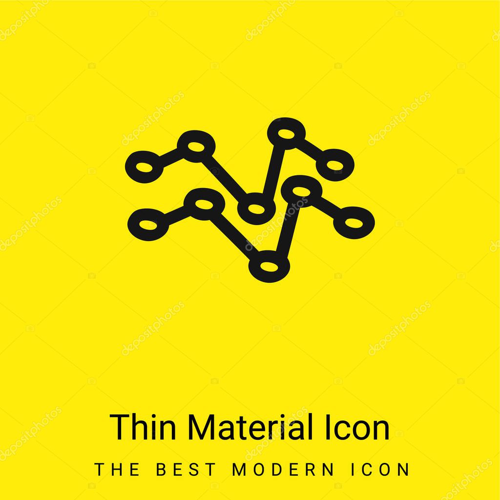Analytics Hand Drawn Lines minimal bright yellow material icon