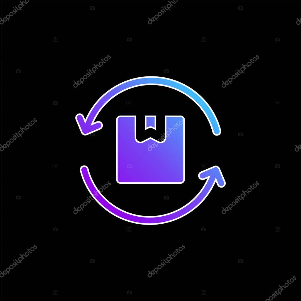 Box blue gradient vector icon