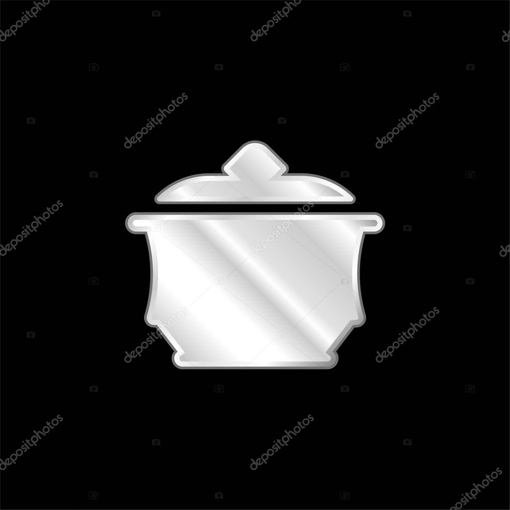Amphora silver plated metallic icon