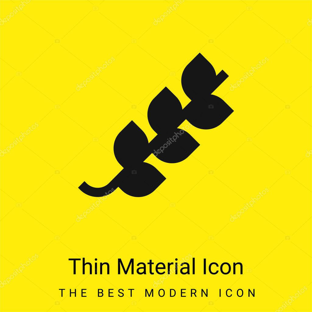 Branch minimal bright yellow material icon