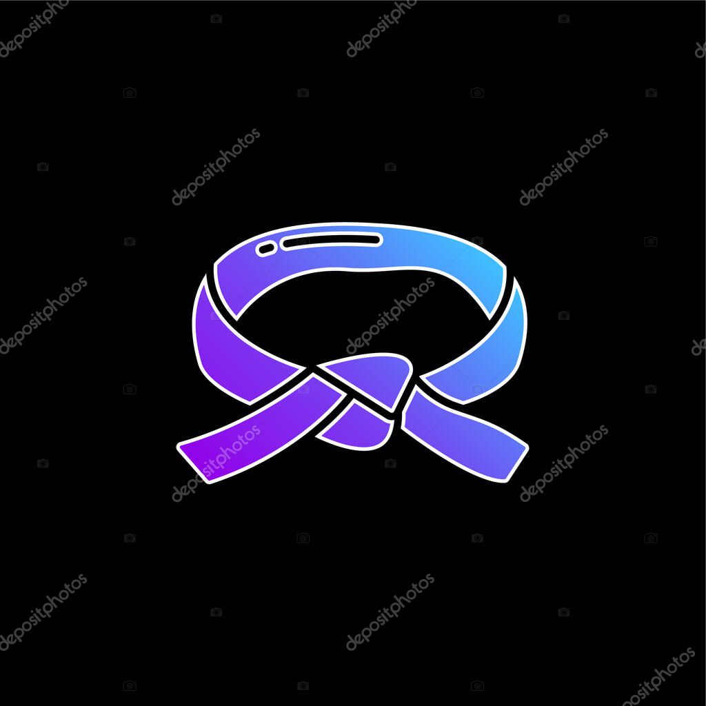 Black Belt blue gradient vector icon