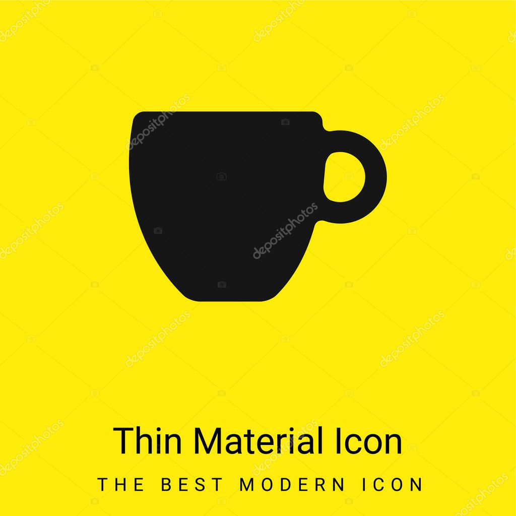 Black Coffee Cup minimal bright yellow material icon