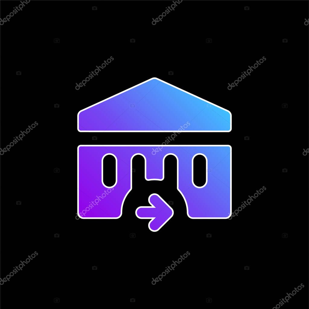 Bank blue gradient vector icon
