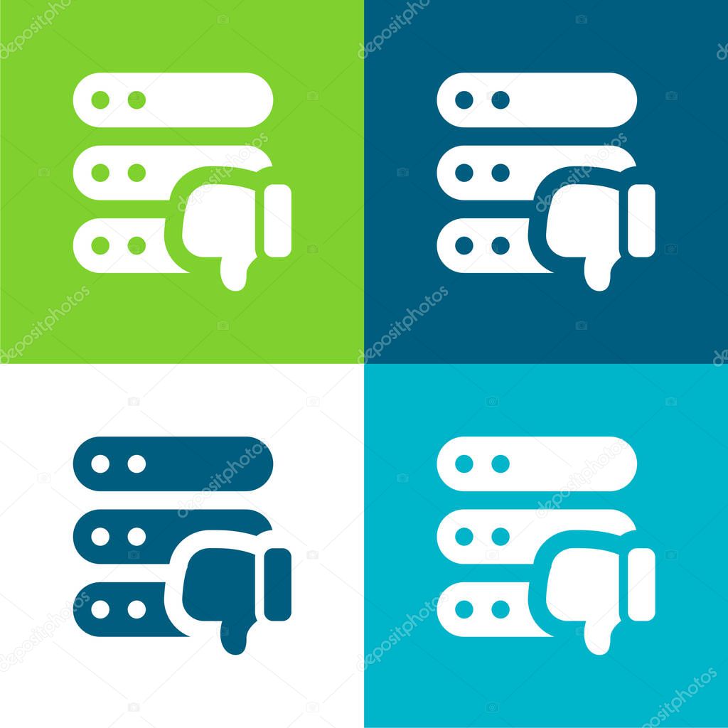 Bad Review Flat four color minimal icon set