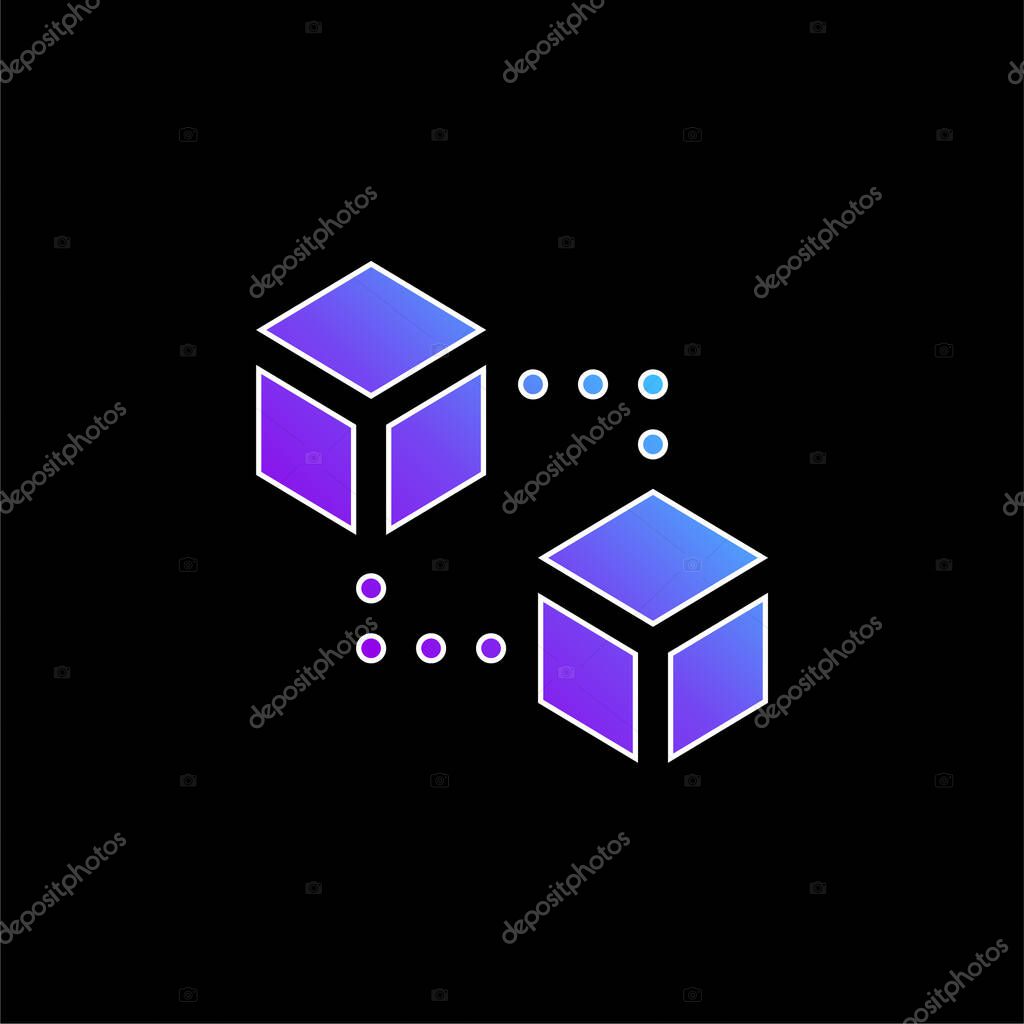 Blocks blue gradient vector icon
