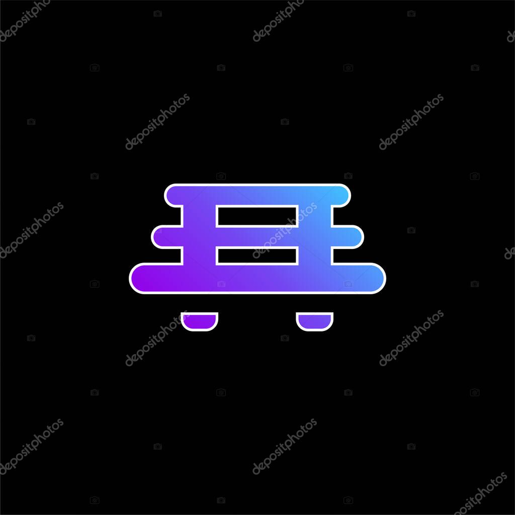 Bench blue gradient vector icon