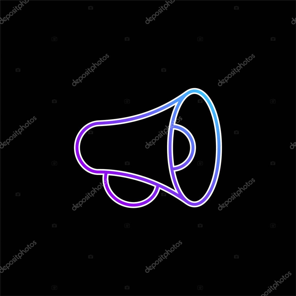 Announcement blue gradient vector icon
