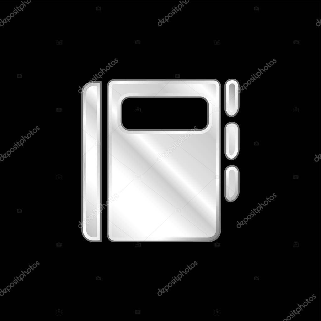Agenda Book silver plated metallic icon