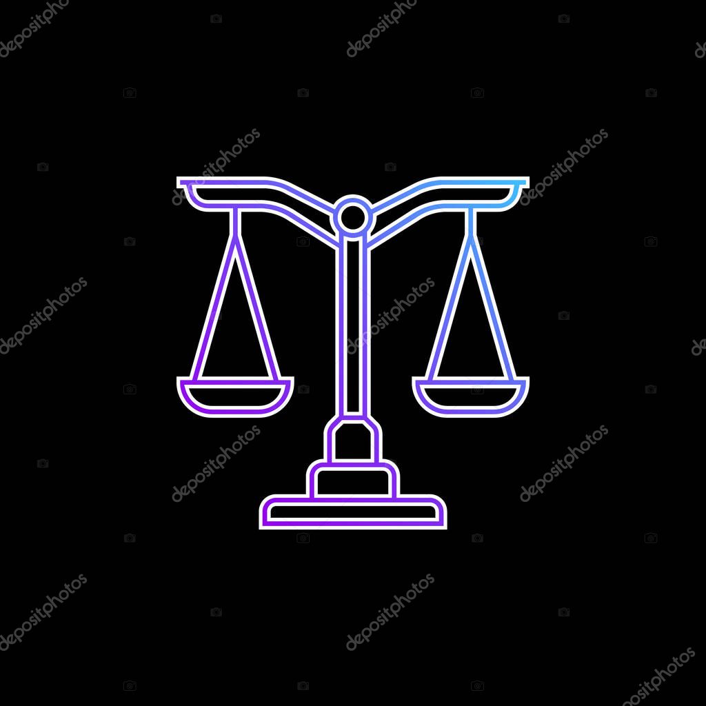 Balance blue gradient vector icon