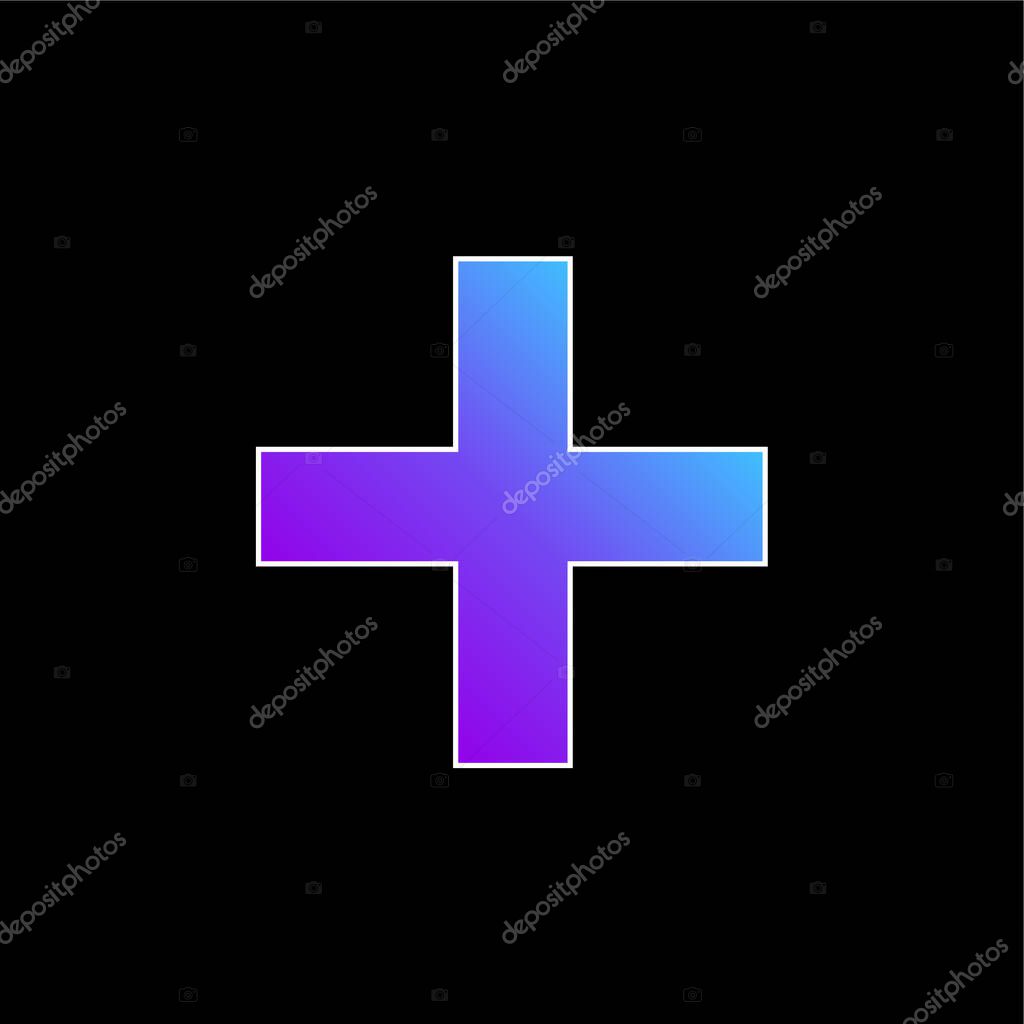 Addition Operation blue gradient vector icon