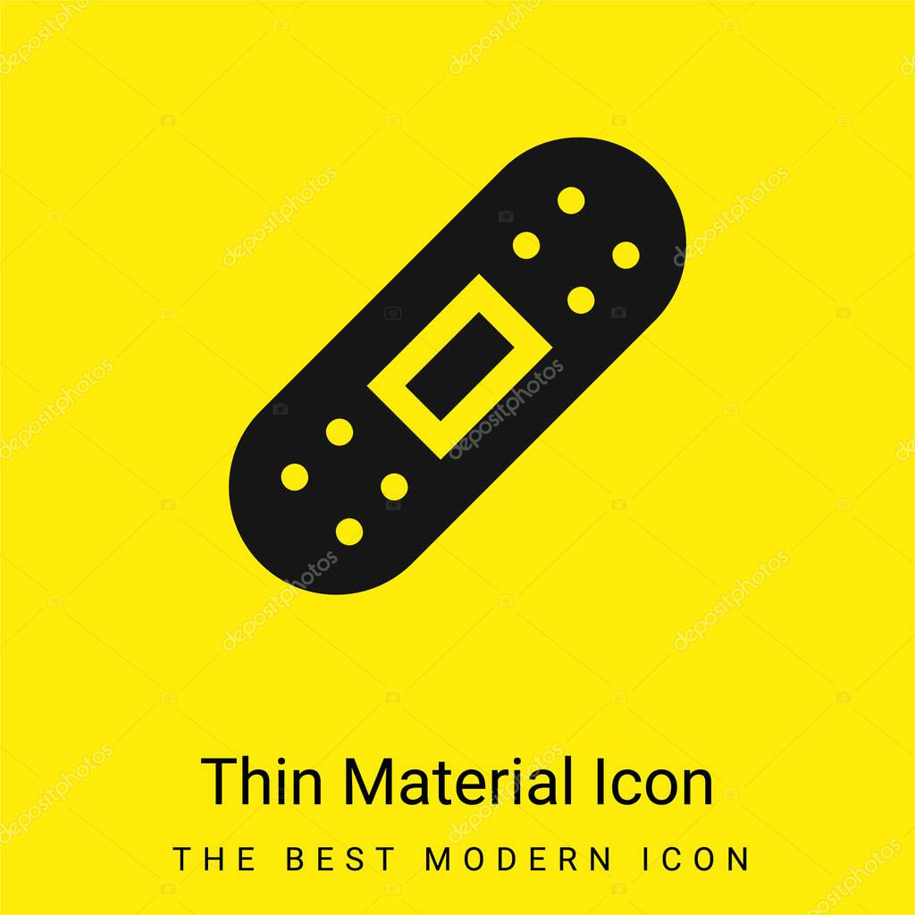 Band Aid minimal bright yellow material icon