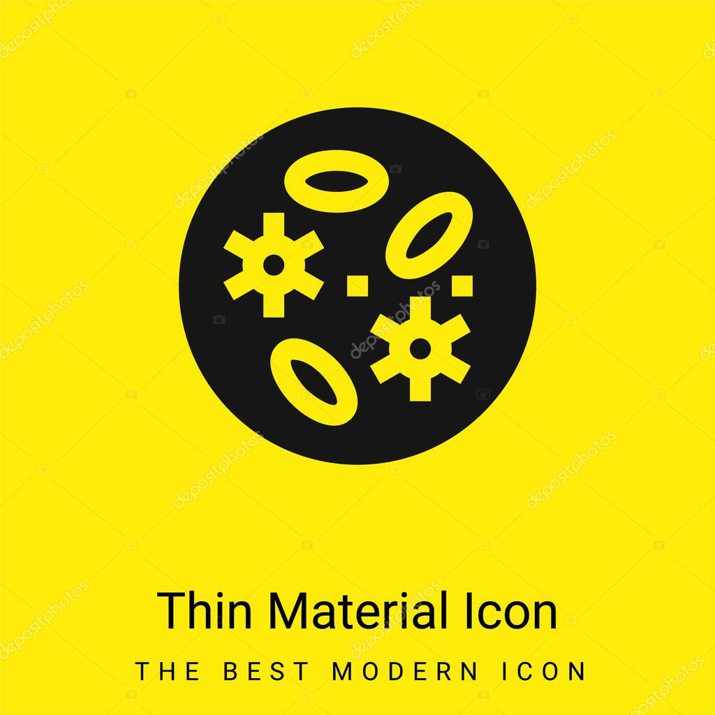 Bacteria minimal bright yellow material icon