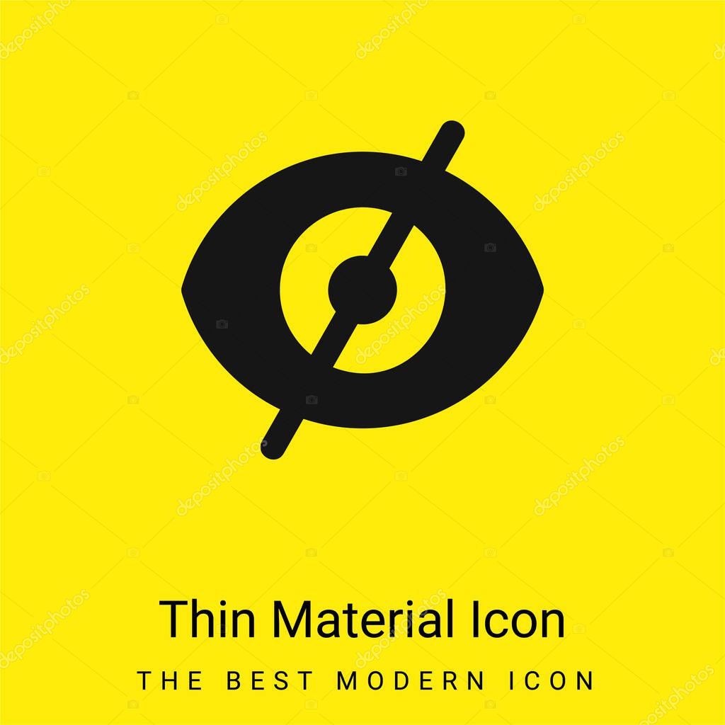 Blind minimal bright yellow material icon