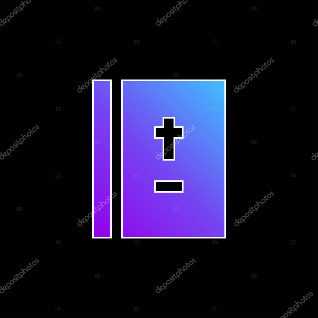 Bible blue gradient vector icon