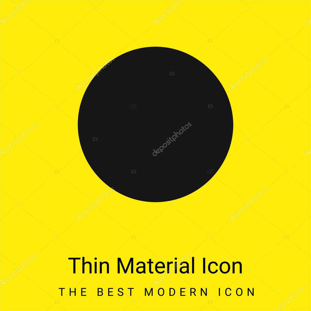 Black Circle minimal bright yellow material icon