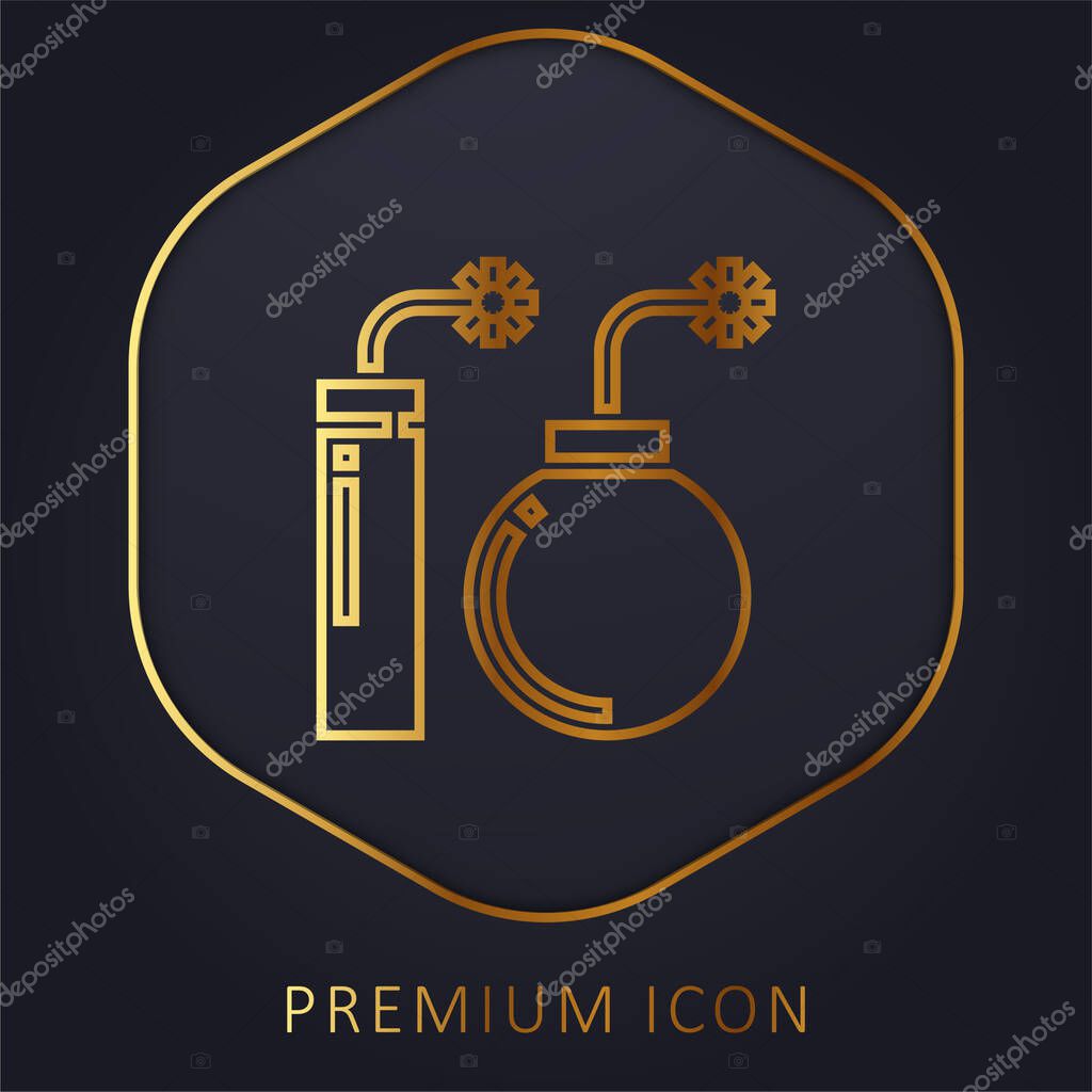 Blast golden line premium logo or icon