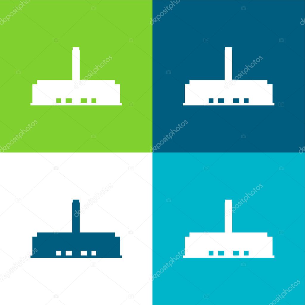 Art Flat four color minimal icon set