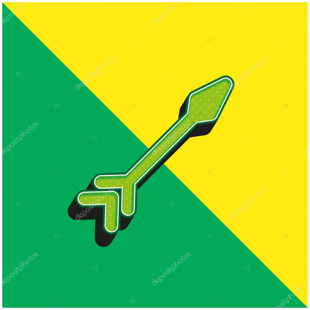 Arch Green and yellow modern 3d vector icon logo