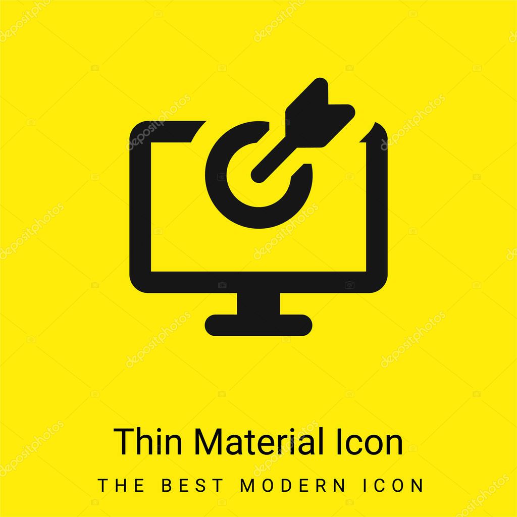 Bow minimal bright yellow material icon