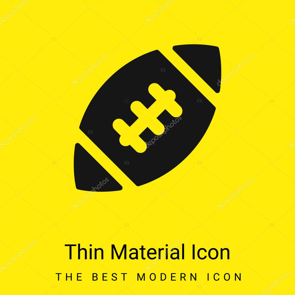American Football Ball minimal bright yellow material icon