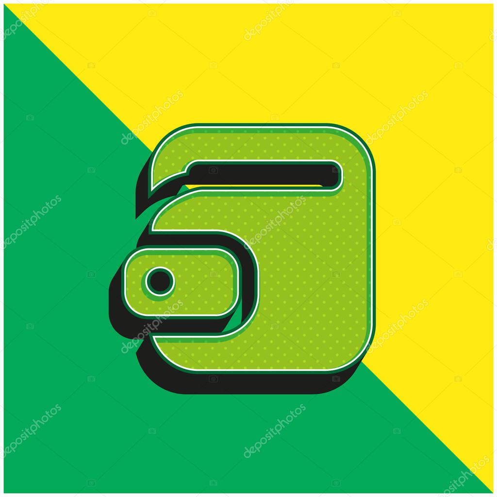 Big Torch Green and yellow modern 3d vector icon logo