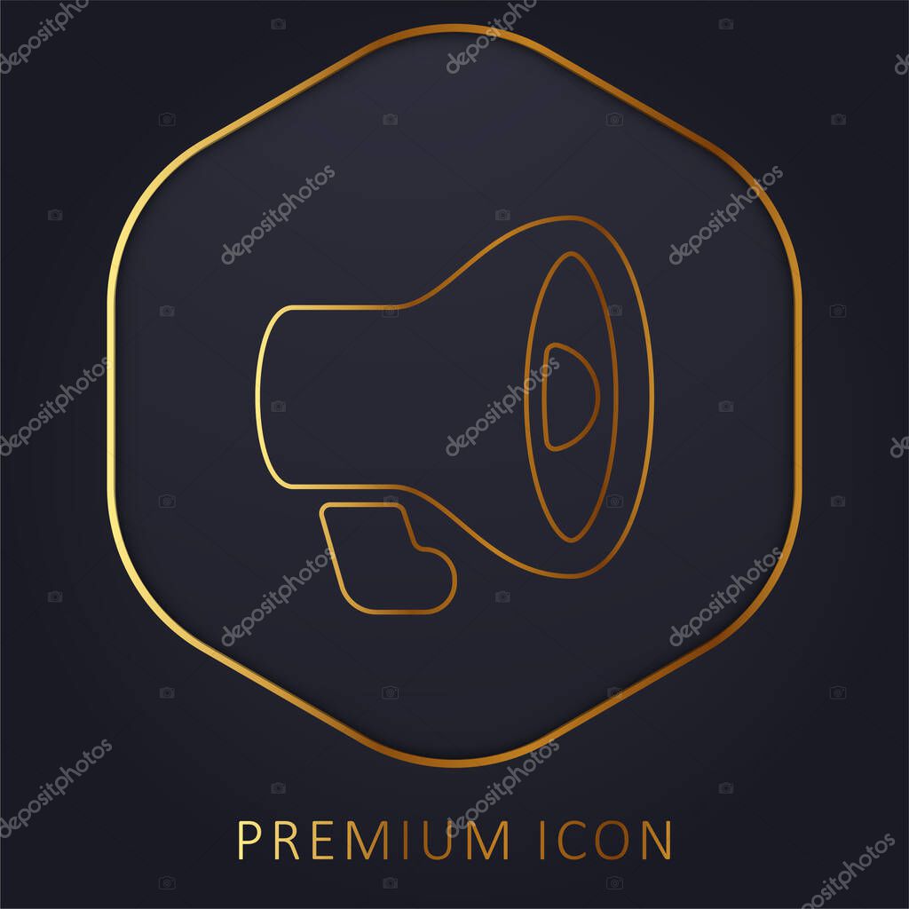 Advertising golden line premium logo or icon