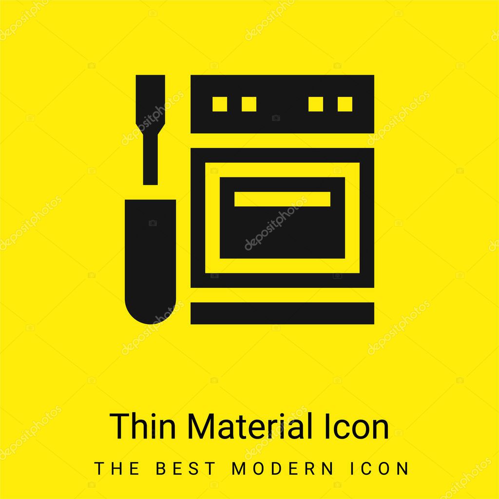 Appliance minimal bright yellow material icon