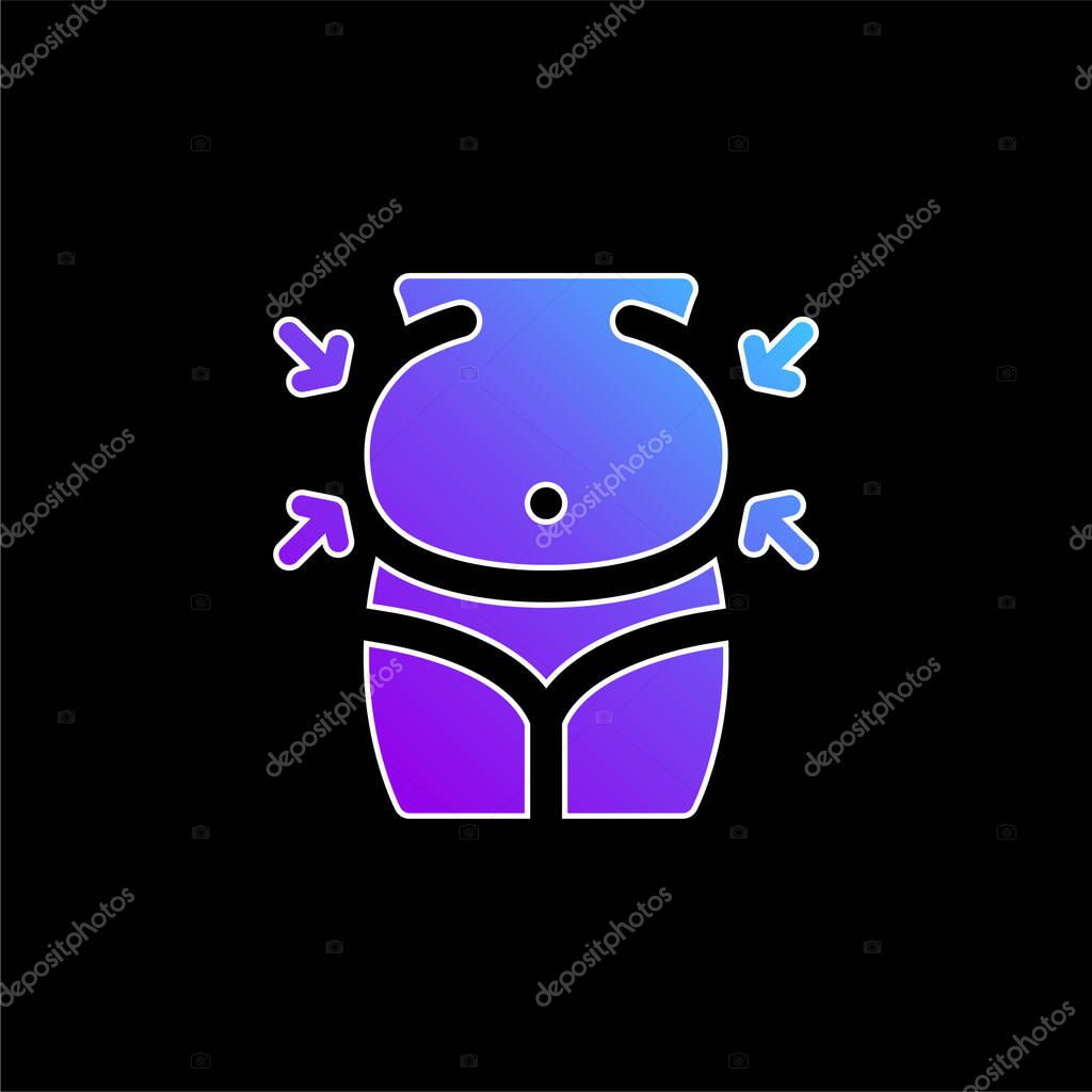 Belly blue gradient vector icon