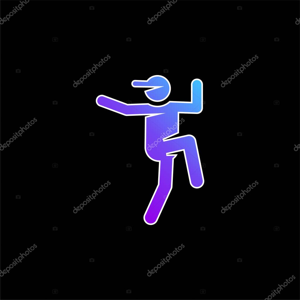 Breakdance blue gradient vector icon