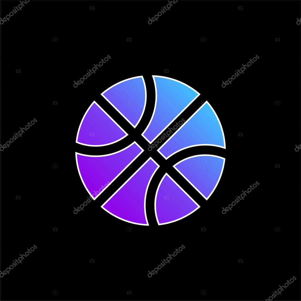 Basketball blue gradient vector icon