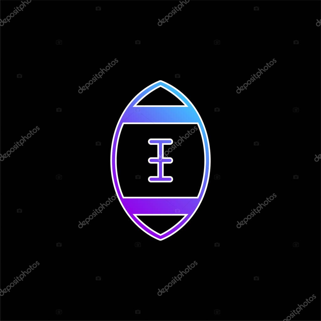 American Football blue gradient vector icon