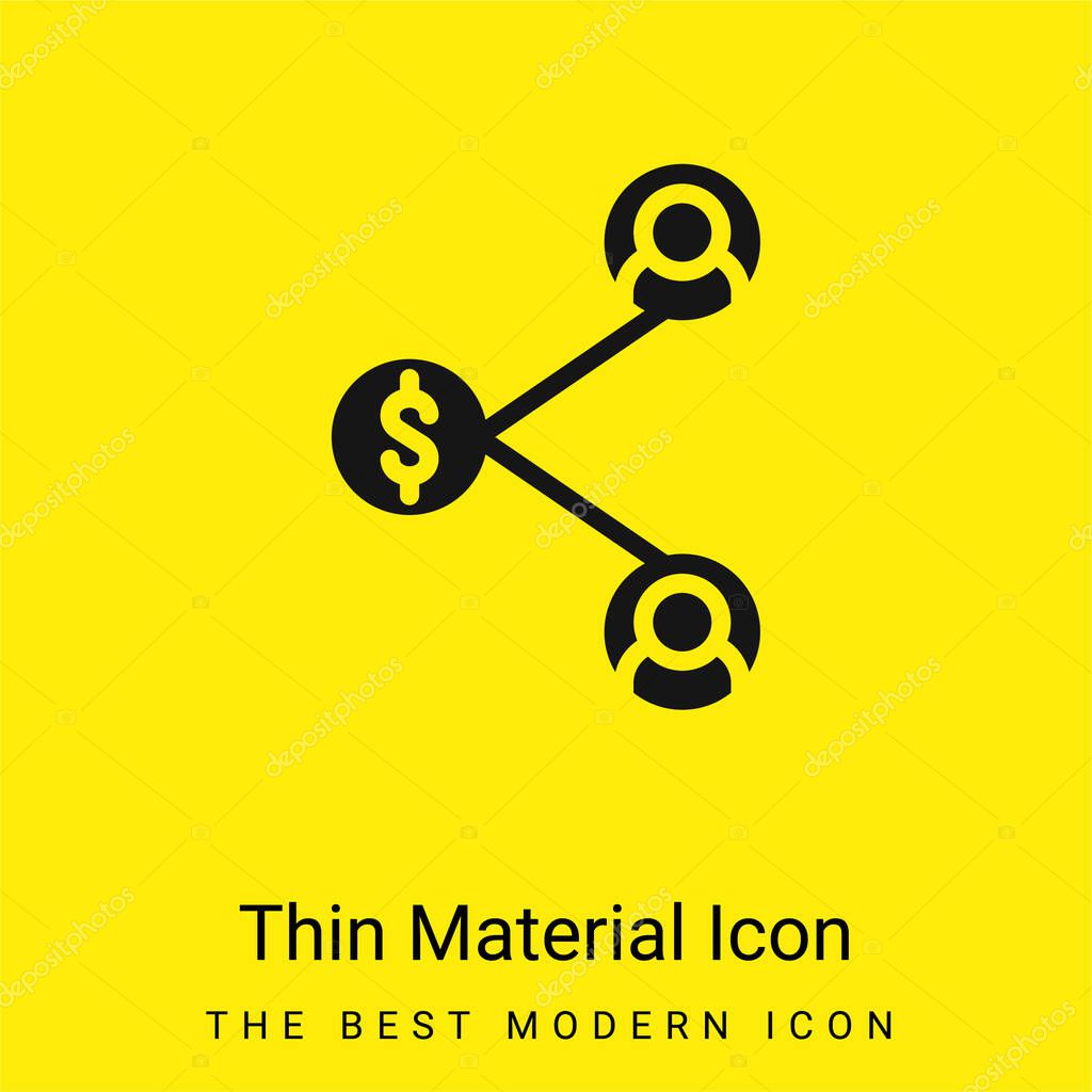 Affiliate Marketing minimal bright yellow material icon