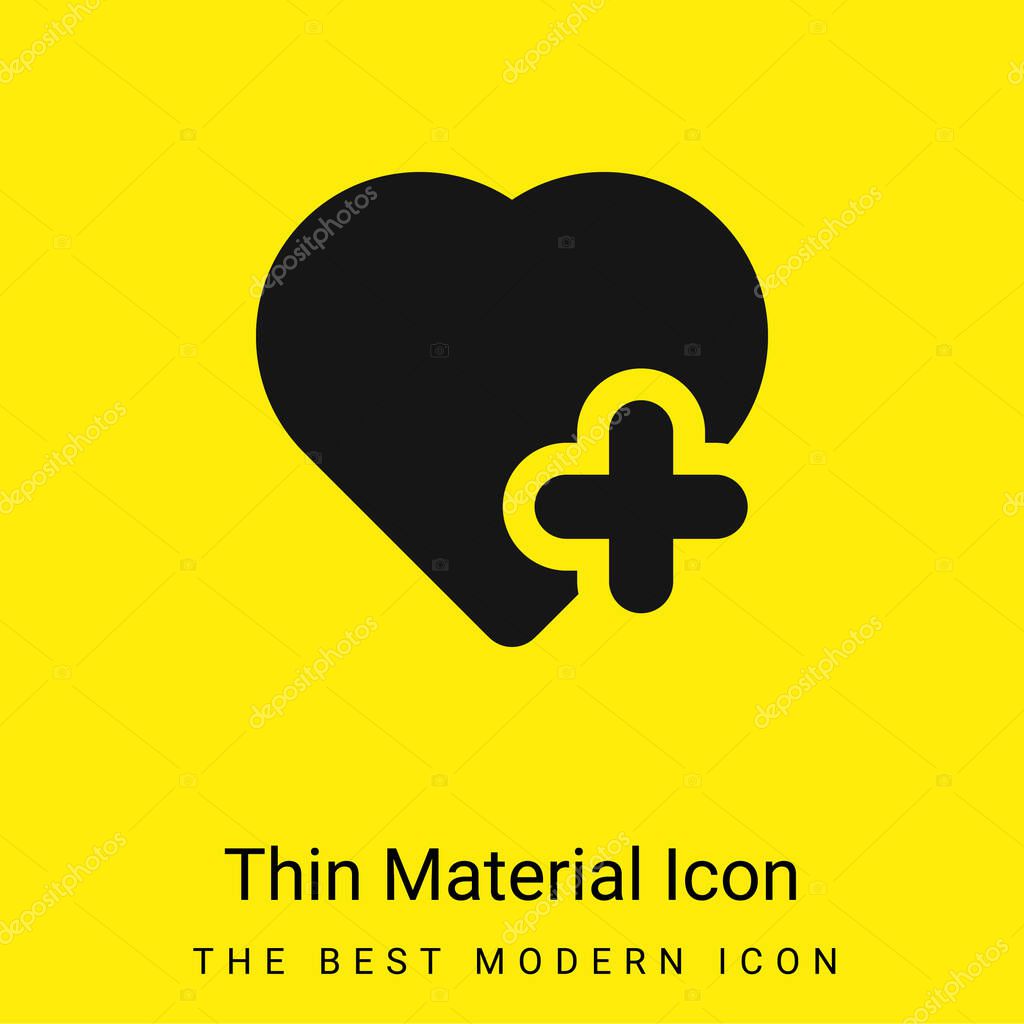 Add To Favourites minimal bright yellow material icon