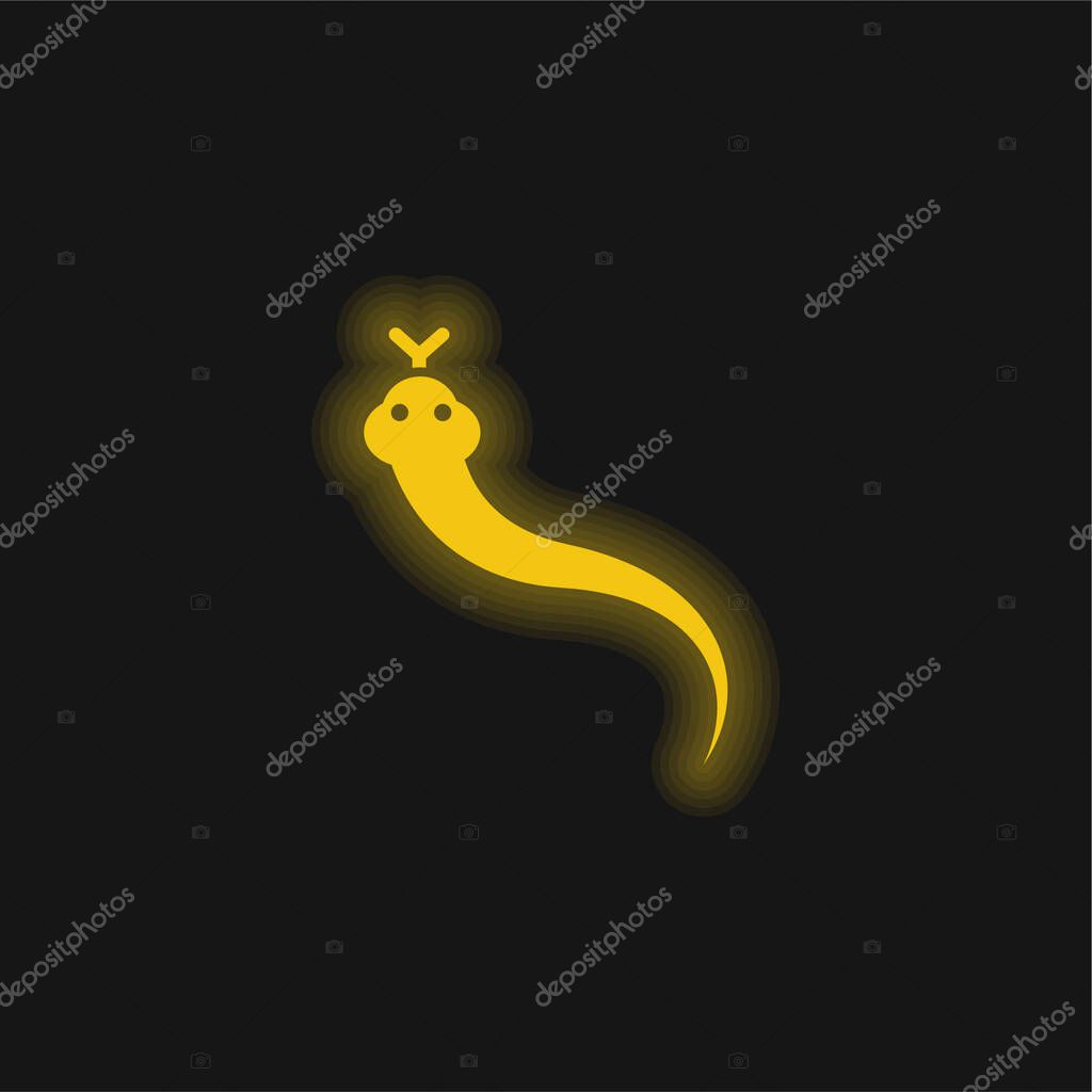 Animal yellow glowing neon icon