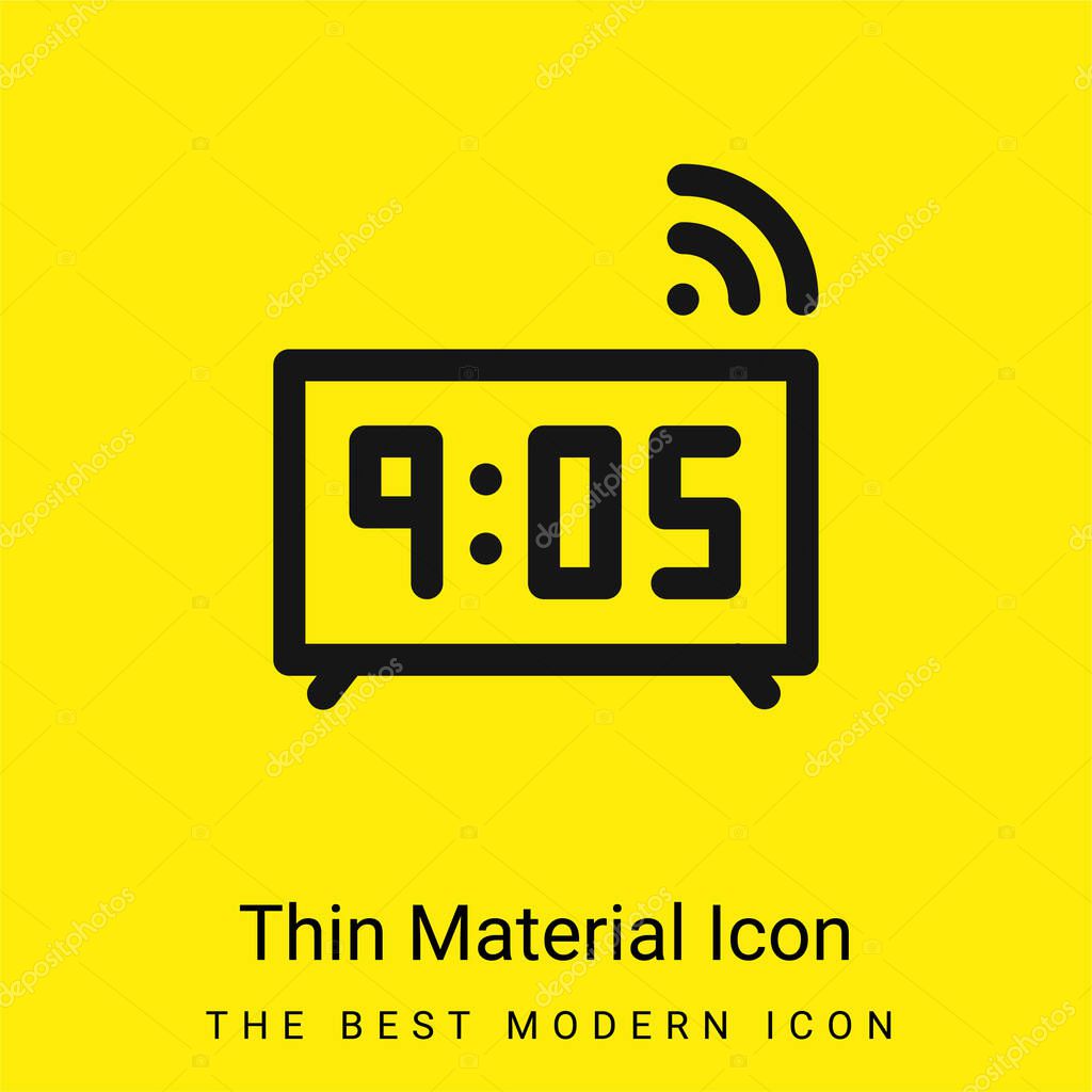 Alarm minimal bright yellow material icon