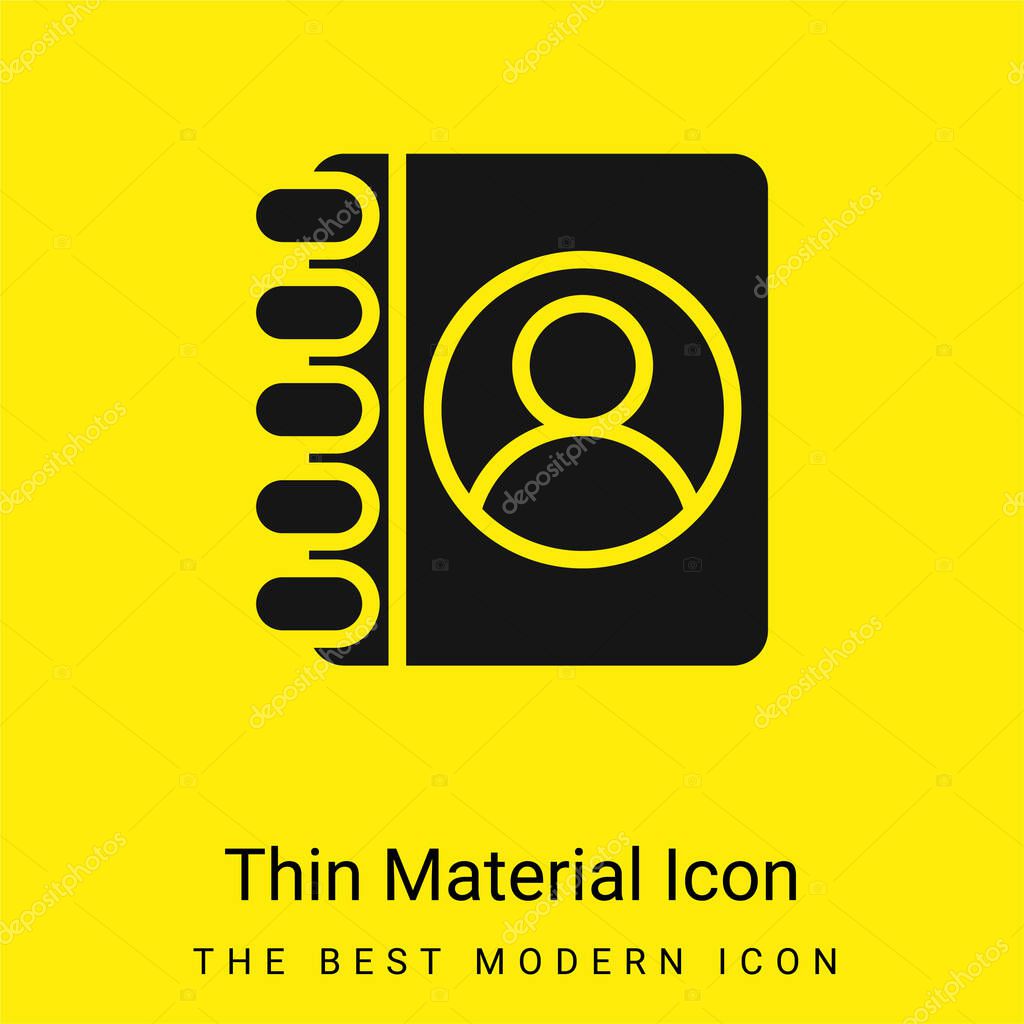 Agenda minimal bright yellow material icon